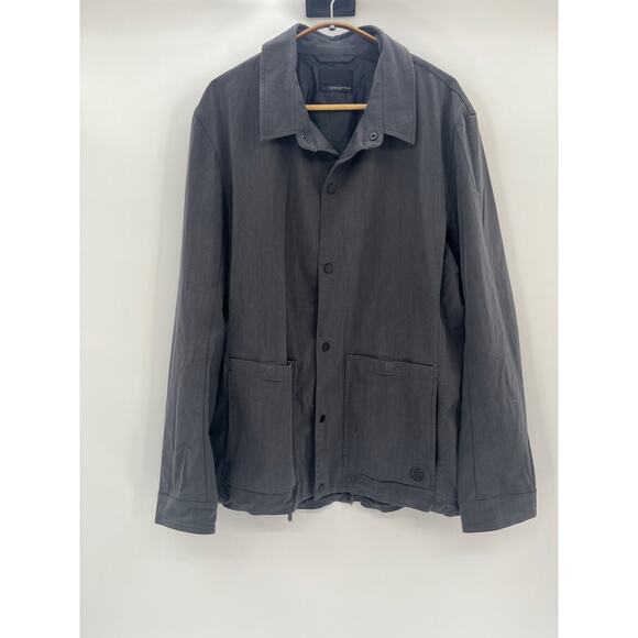 SALE Alchemy Equipment New Zealand Twill Coach Jacket Sz L Gray Classic AEM102 - Picture 1 of 7